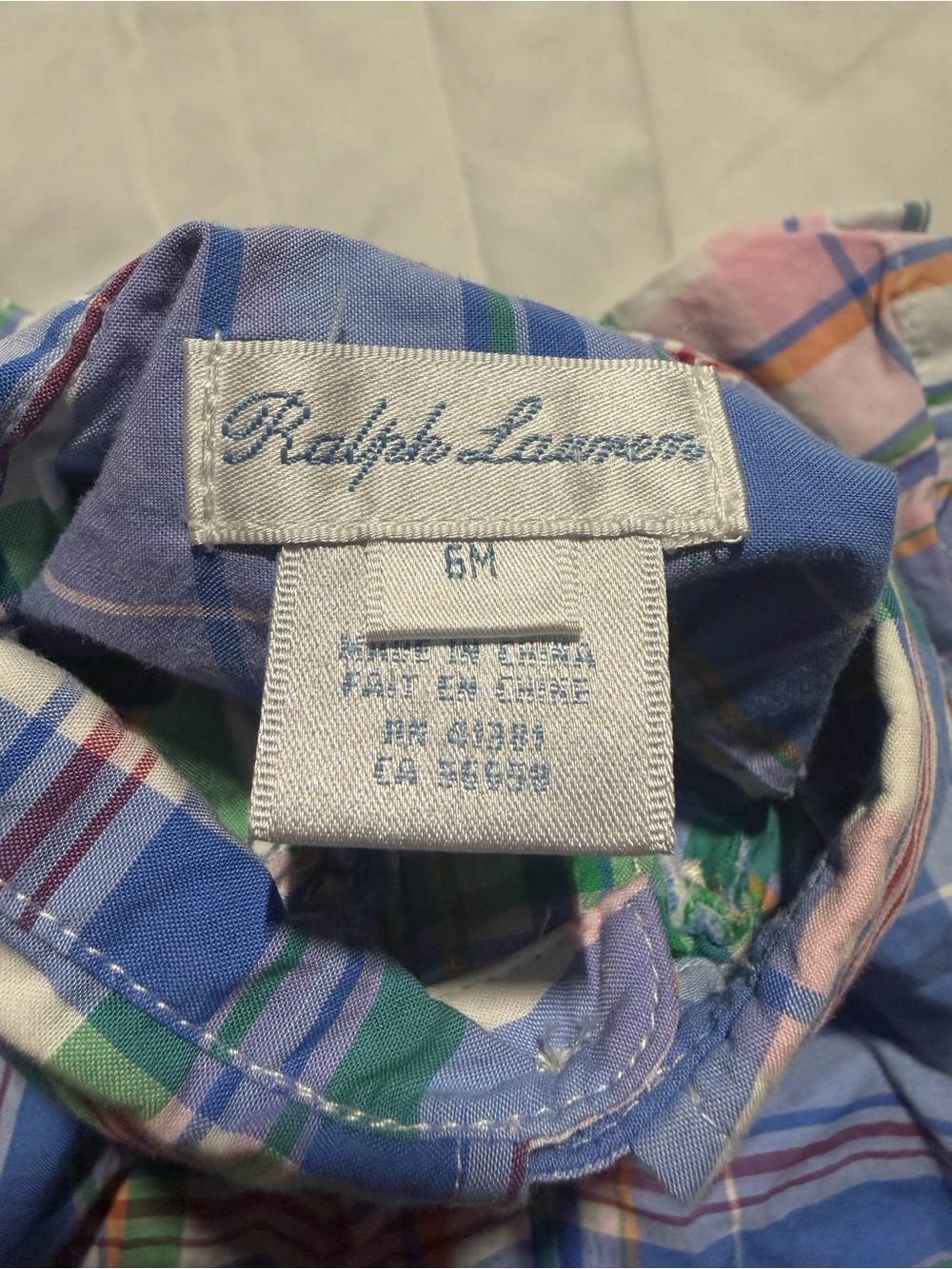 Baby Boy Romper Bundle | Ralph Lauren Plaid Romper 6M + Cherokee Polo Romper 9M - Picture 5 of 8